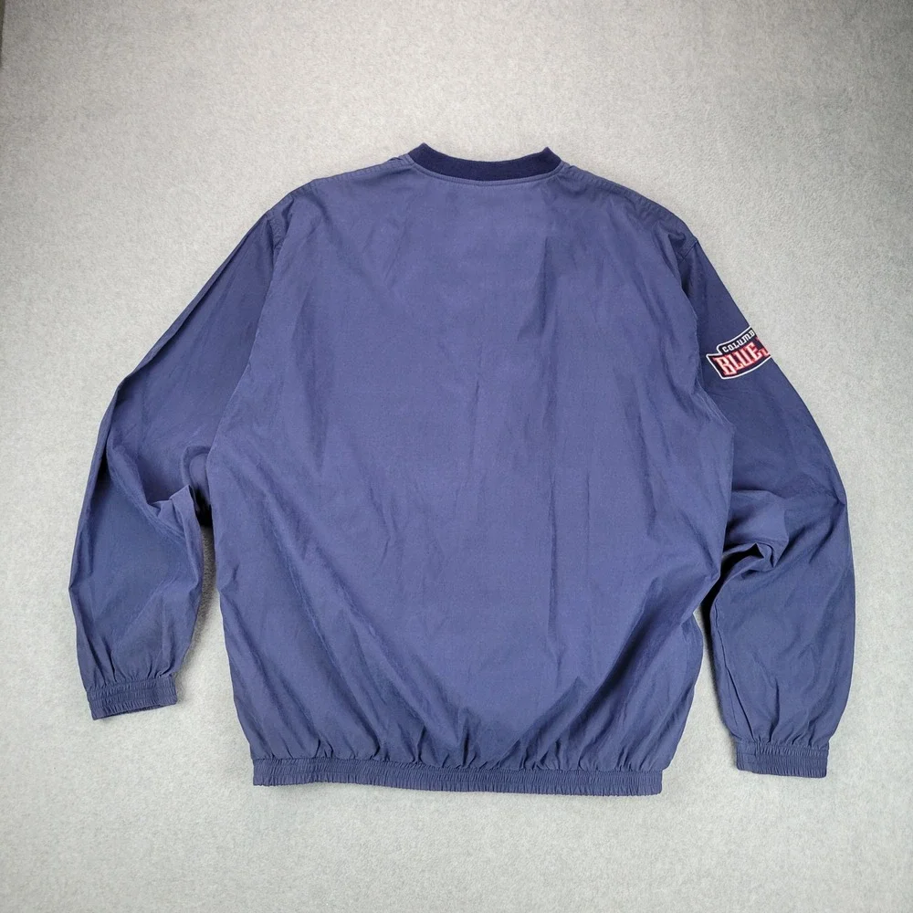 G-III Carl Banks Columbus Blue Jackets Windbreaker Mens M Navy Blue V-Neck NHL